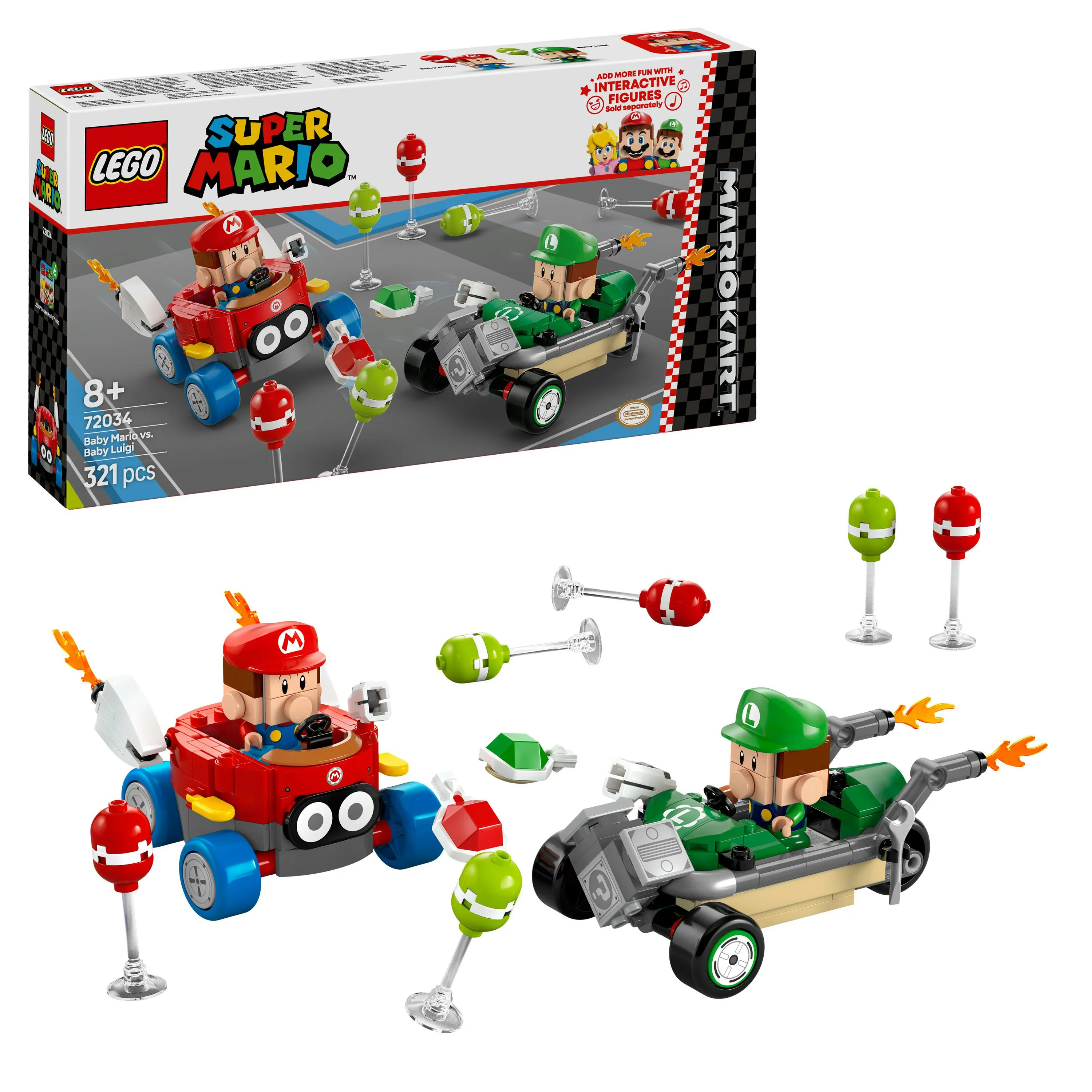 LEGO Super Mario Mario Kart &ndash; Baby Mario vs Baby Luigi 72034