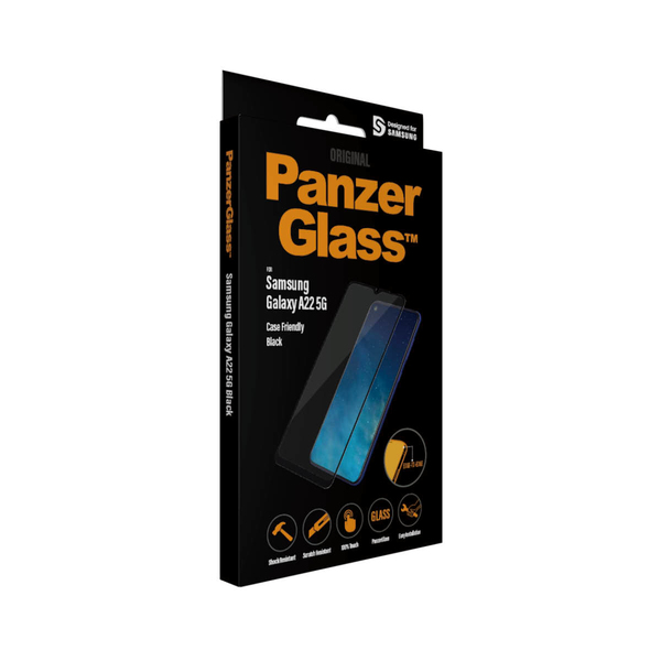 (L&ouml;yt&ouml;nurkka) PanzerGlass Case Friendly, Galaxy A22 -panssarilasi