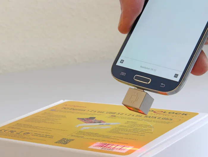 Delock Micro USB Barcode Scanner 1D f&uuml;r Android - Linienscanner