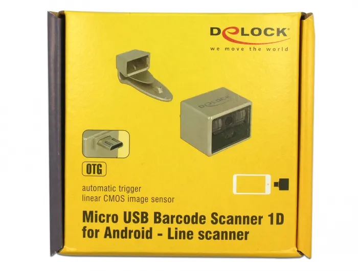 Delock Micro USB Barcode Scanner 1D f&uuml;r Android - Linienscanner