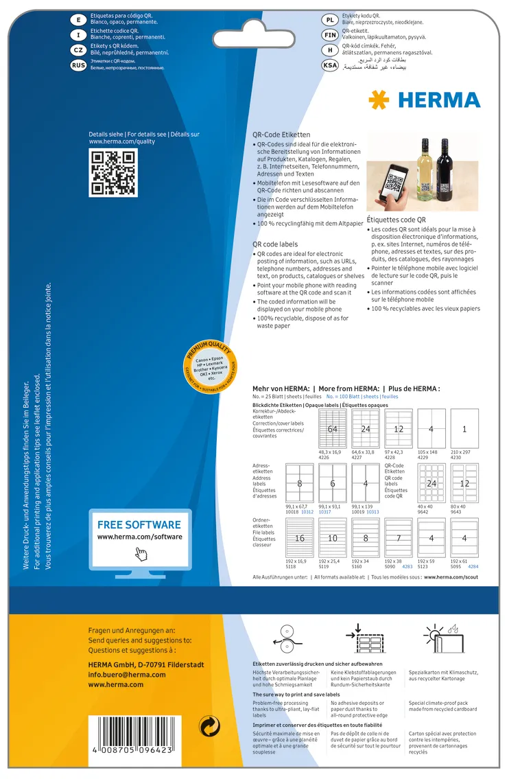 Herma label Special QR code 40x40 (600)