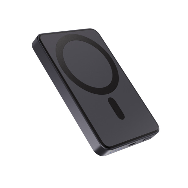 Spello ForcePack Alu 5000mAh Magnetic Wireless Power Bank SM51 | Space Grey | Slim Design | Qi2  &  MagSafe Compatible
