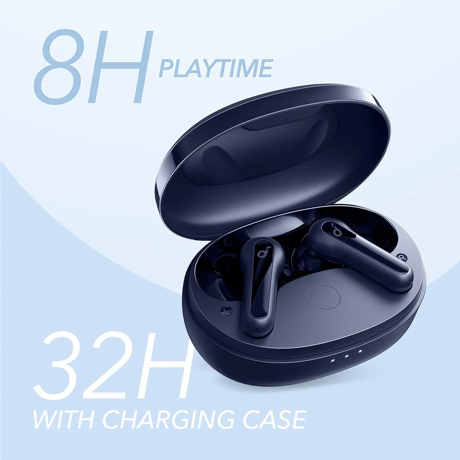 Soundcore Life P2 Mini Wireless Earbuds, Blue/Black