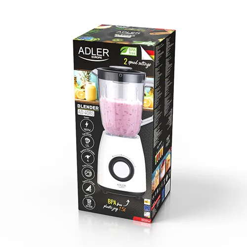 ADLER AD 4085 1000 W 1,5 l -tehosekoitin, valkoinen