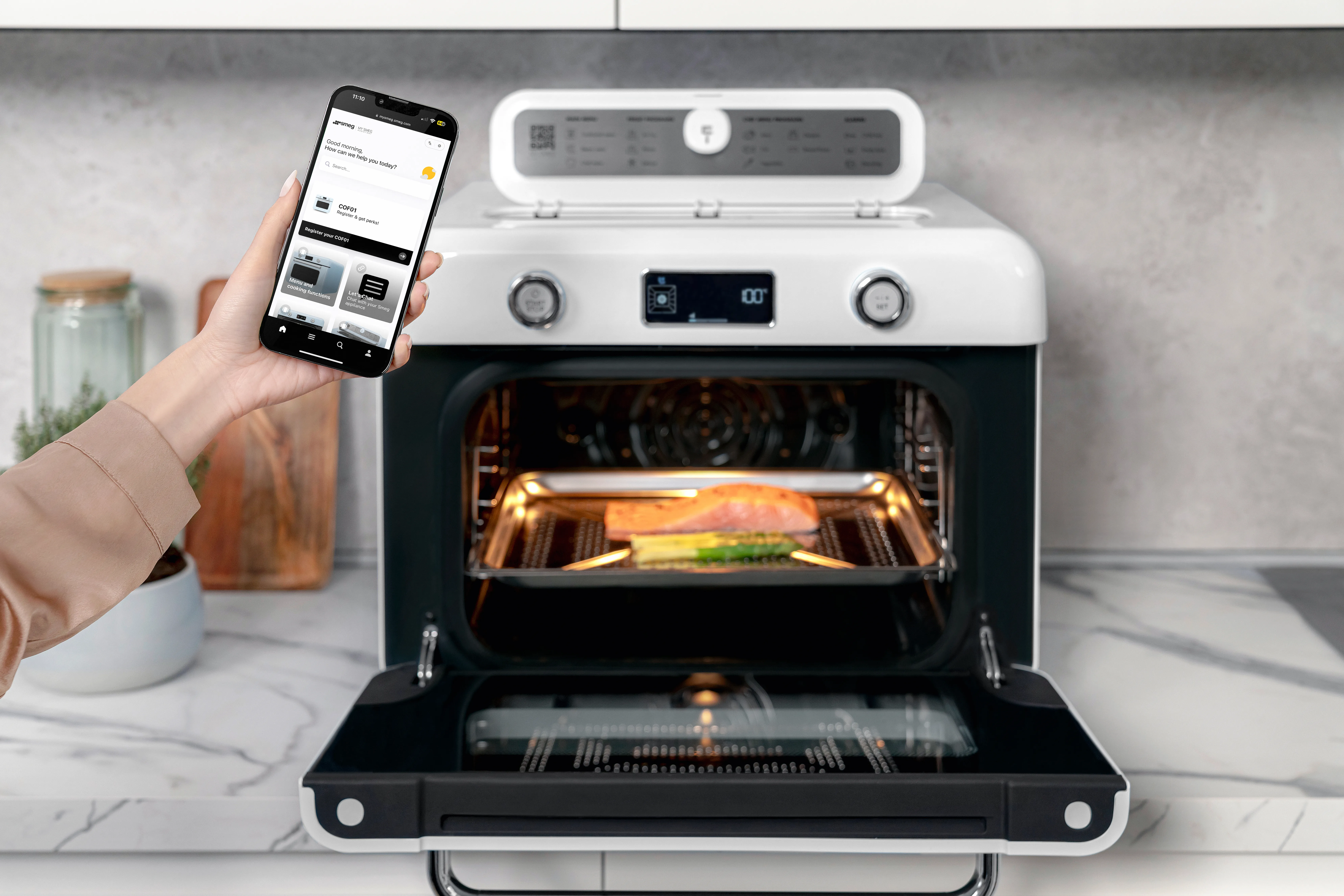 Smeg COF01WHEU, 1800 W, airfryer, vit