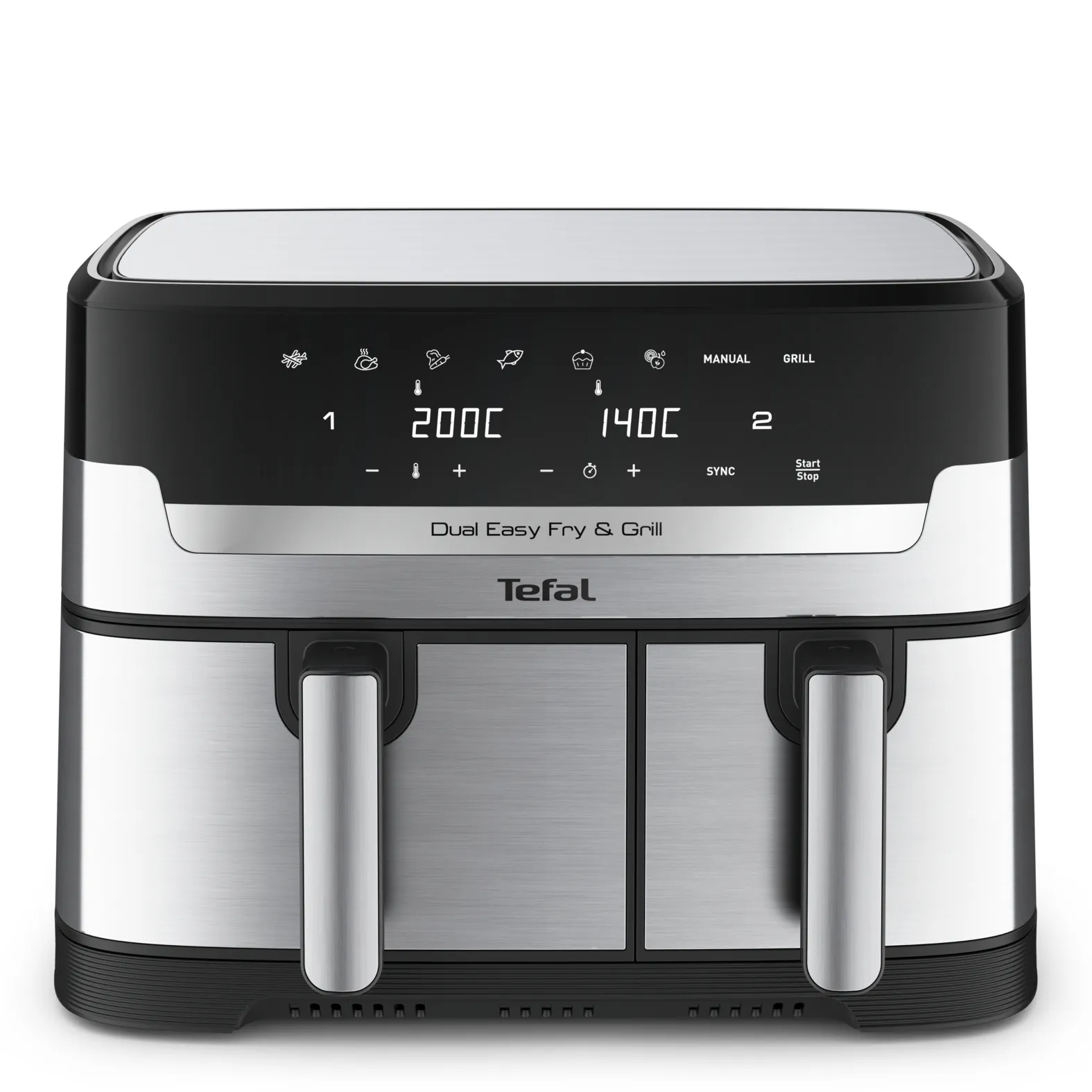 Tefal Dual Easy Fry &amp; Grill hot air fryer -kiertoilmakypsennin, 5.2+3.1L