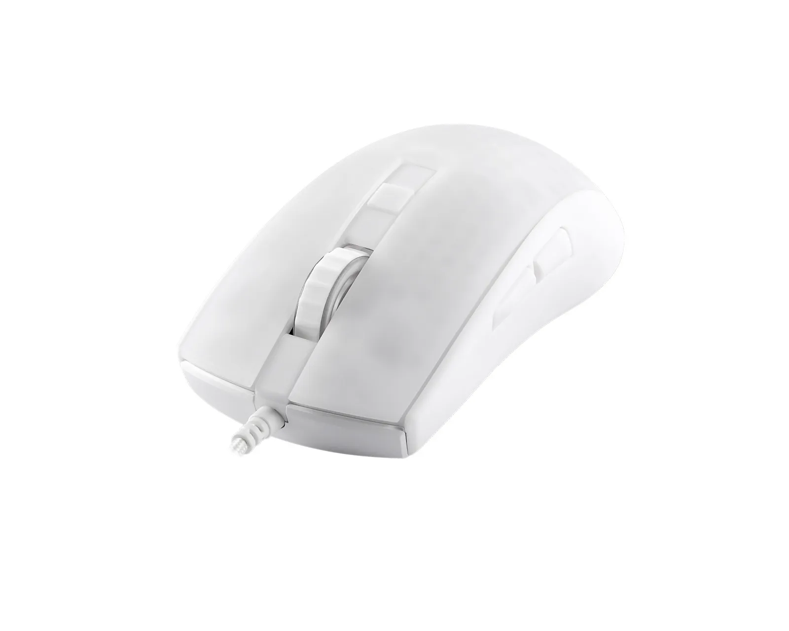 Deltaco White Line  WM87 Transparent RGB lightweight - gaming mouse, white
