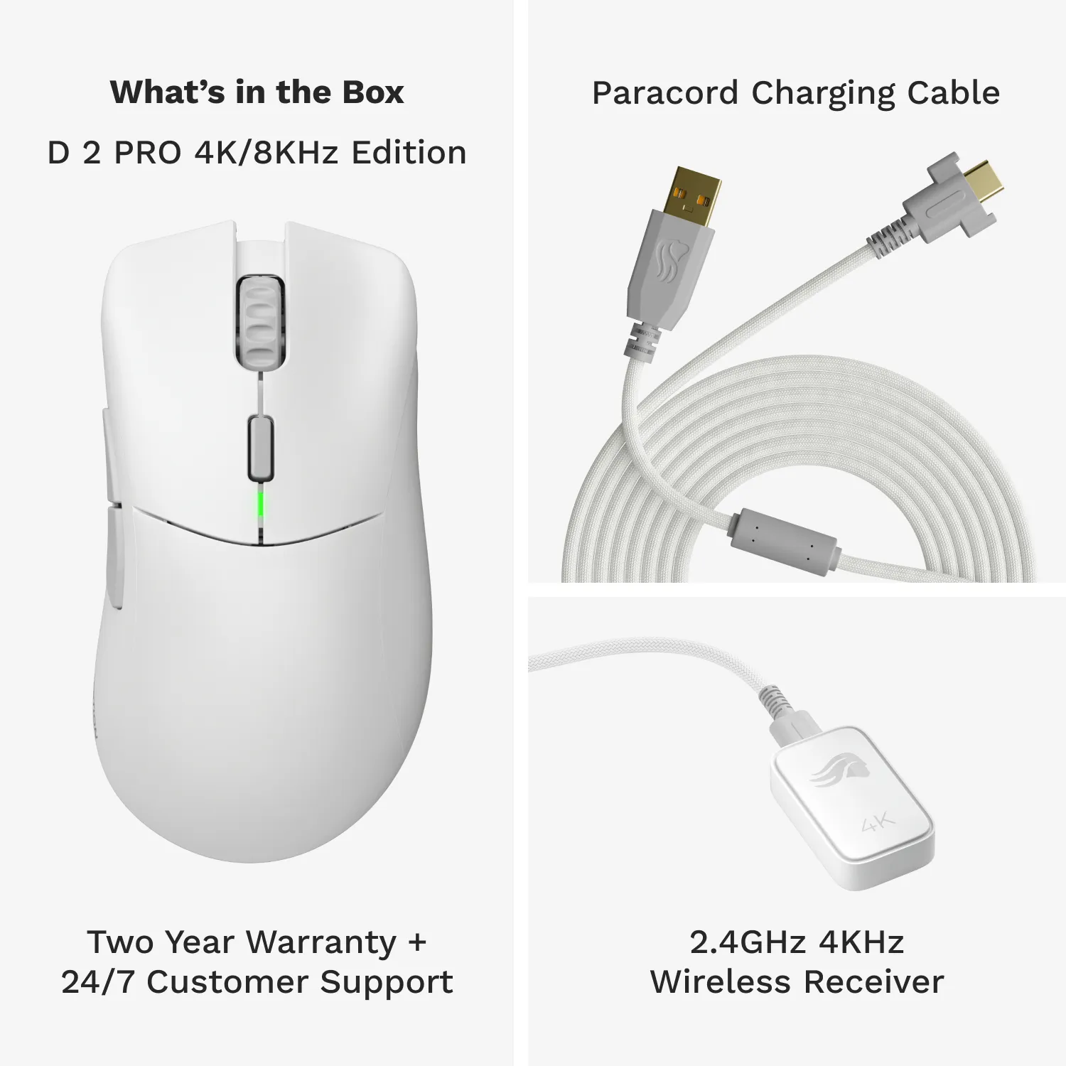 Glorious Model O 2 Pro 4K/8K Hz - wireless gaming mouse, white