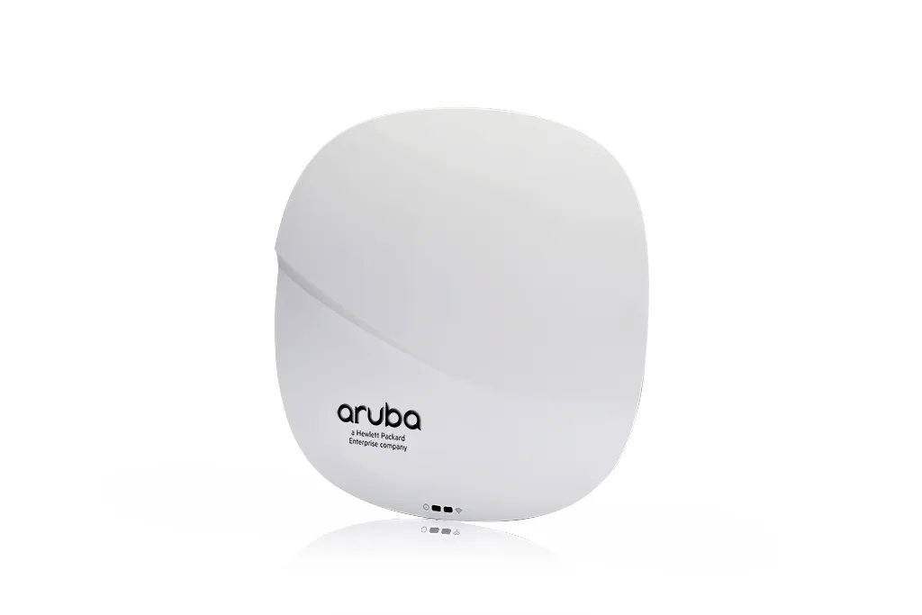Aruba AP-325 802.11n/ac 4x4:4 MU-MIMO Dual Radio Integrated Antenna Access Point.  Order power supply separately. Requires Aruba Mobility Controller for operati