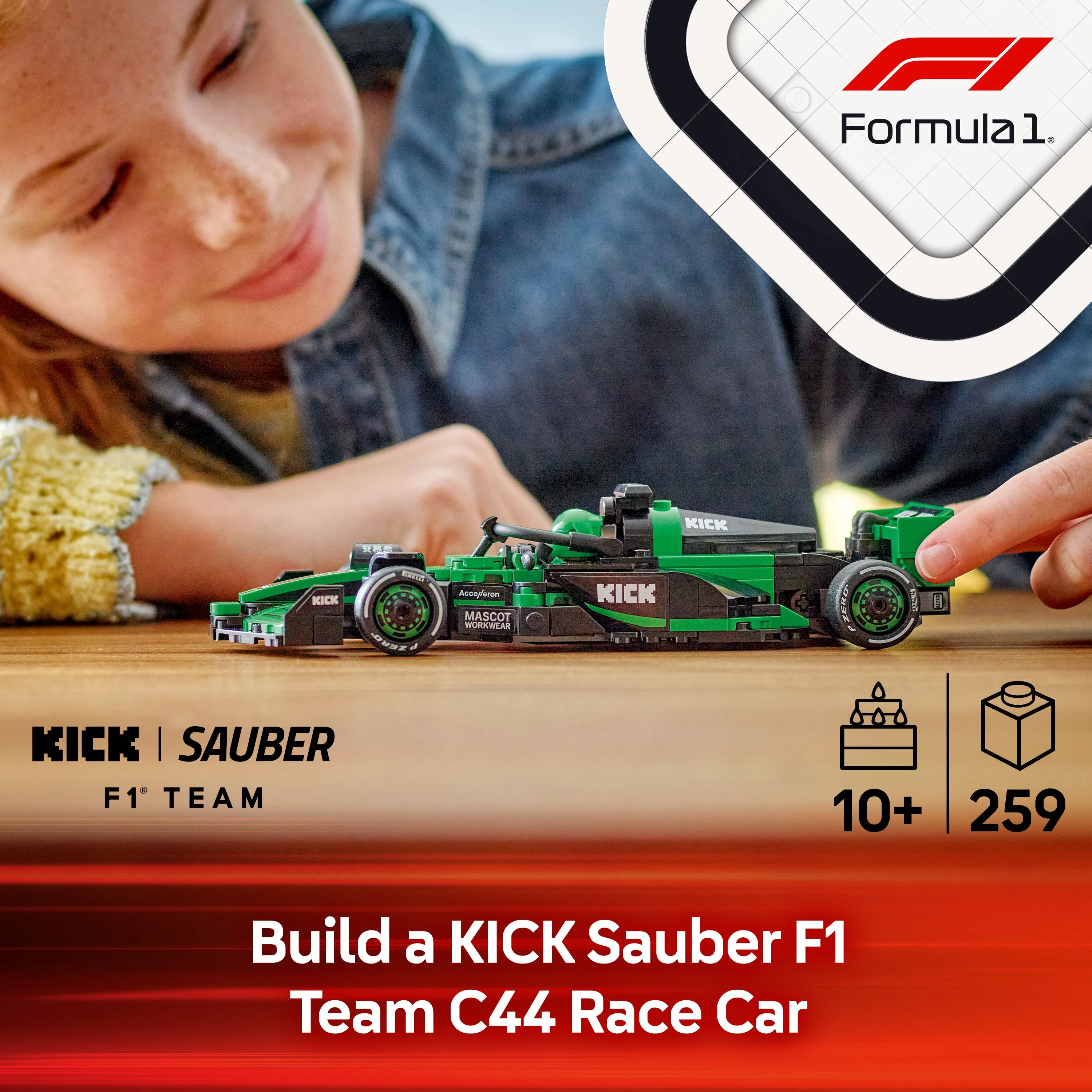 LEGO Speed Champions KICK Sauber F1 Team C44 Racerbil 77247
