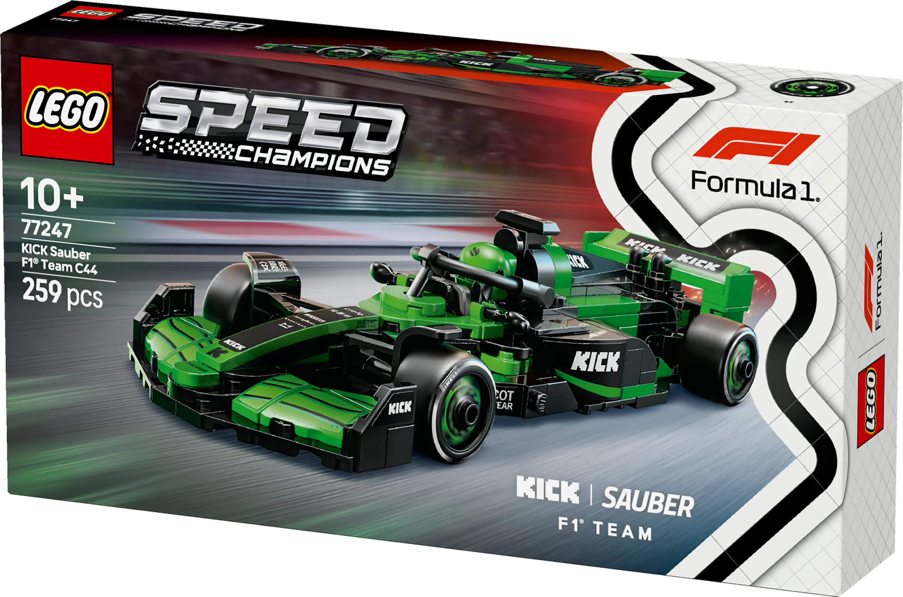 LEGO Speed Champions KICK Sauber F1 Team C44 Racerbil 77247