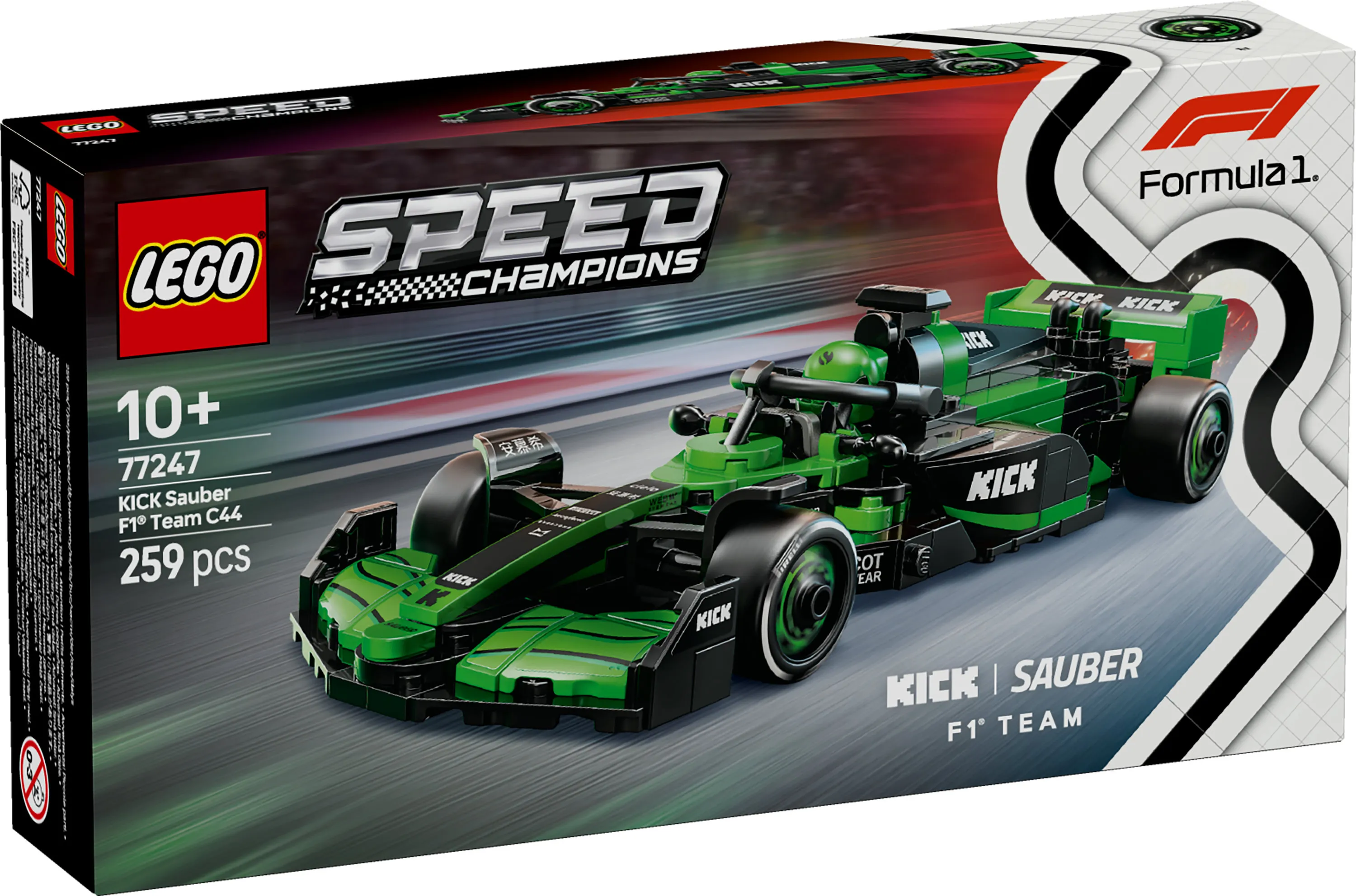 LEGO Speed Champions KICK Sauber F1 Team C44 Racerbil 77247