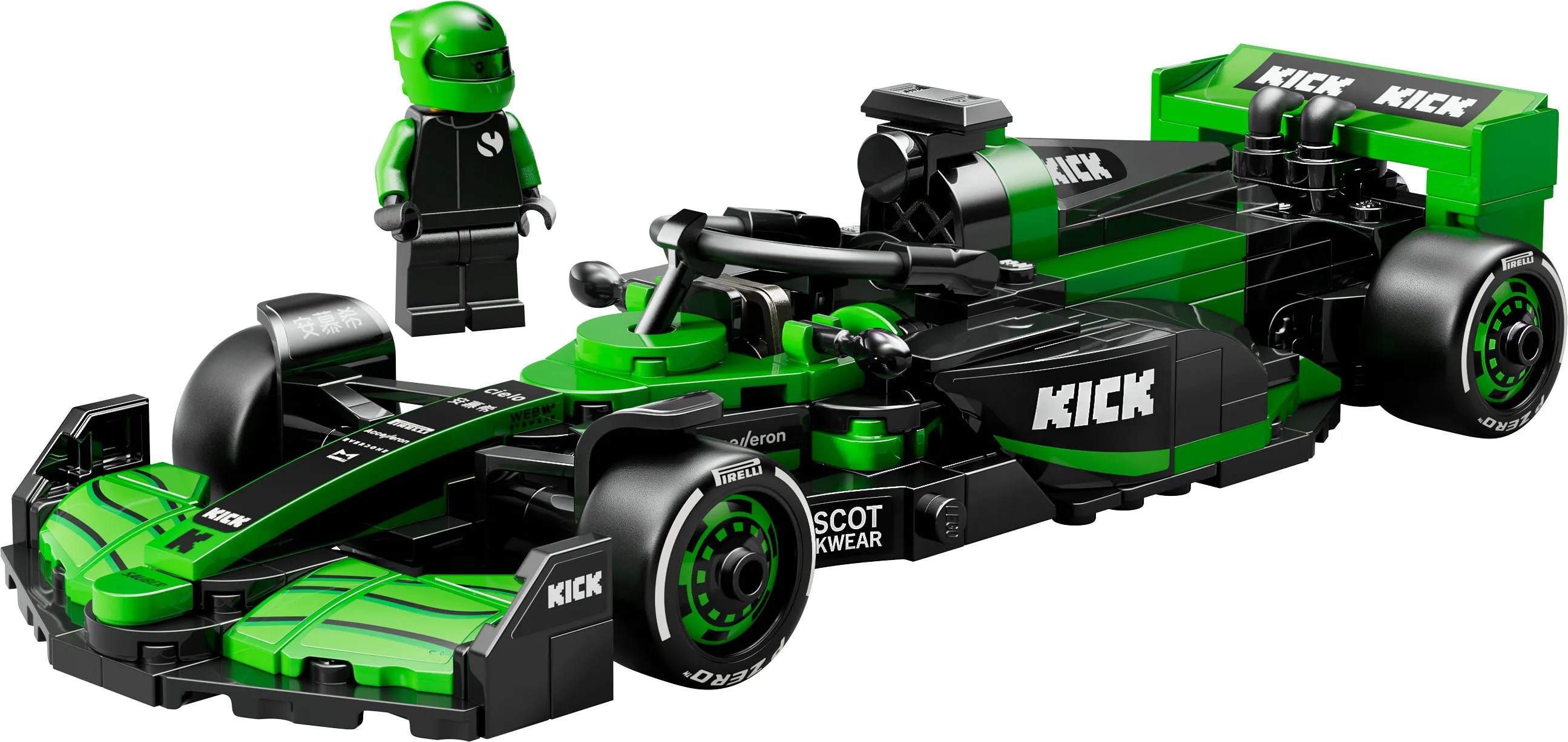 LEGO Speed Champions KICK Sauber F1 Team C44 Racerbil 77247