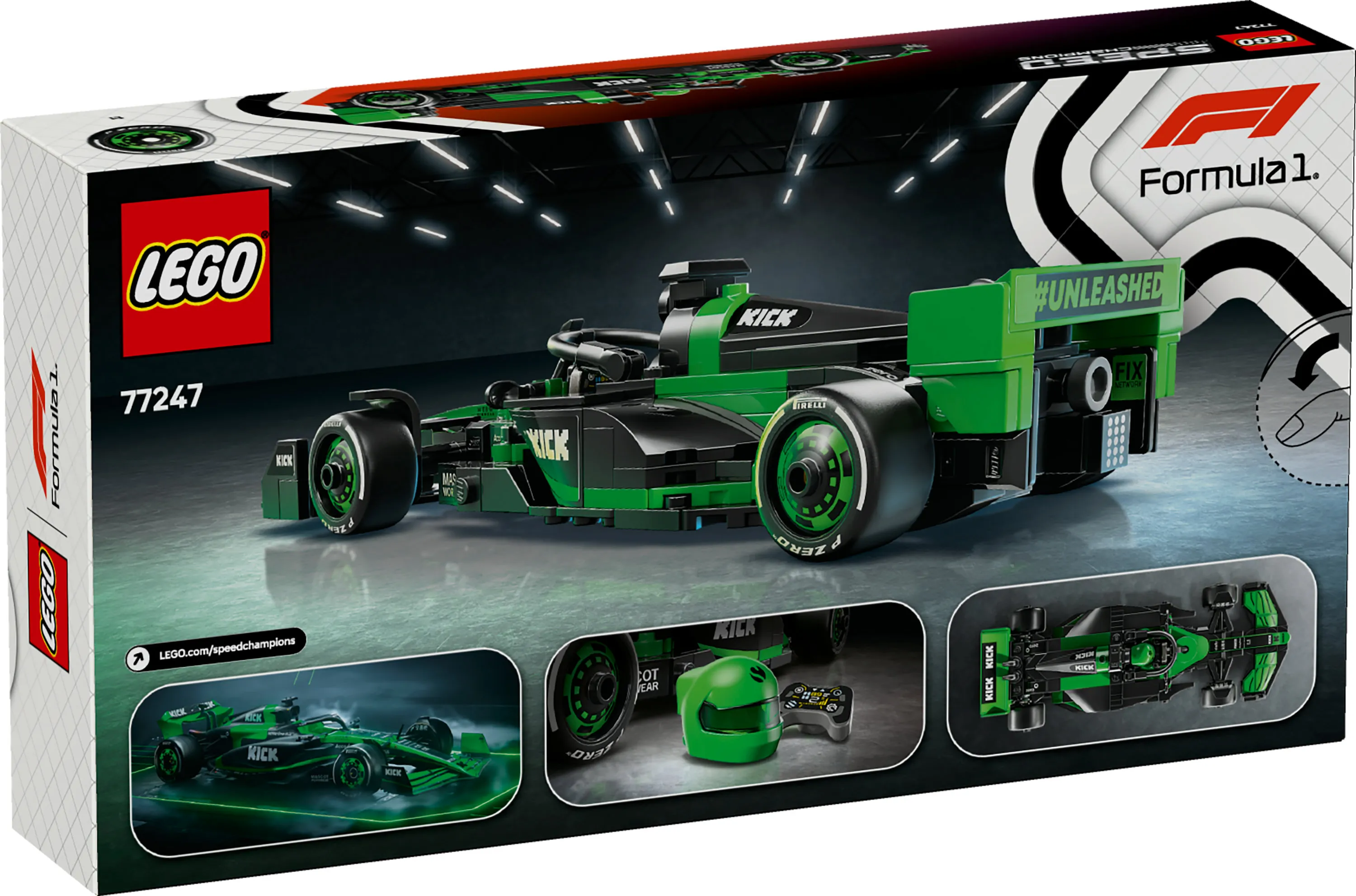 LEGO Speed Champions KICK Sauber F1 Team C44 Racerbil 77247