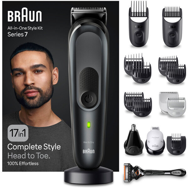 Braun Series 7 MGK7491 Wet &amp; Dry Grooming Kit, Black