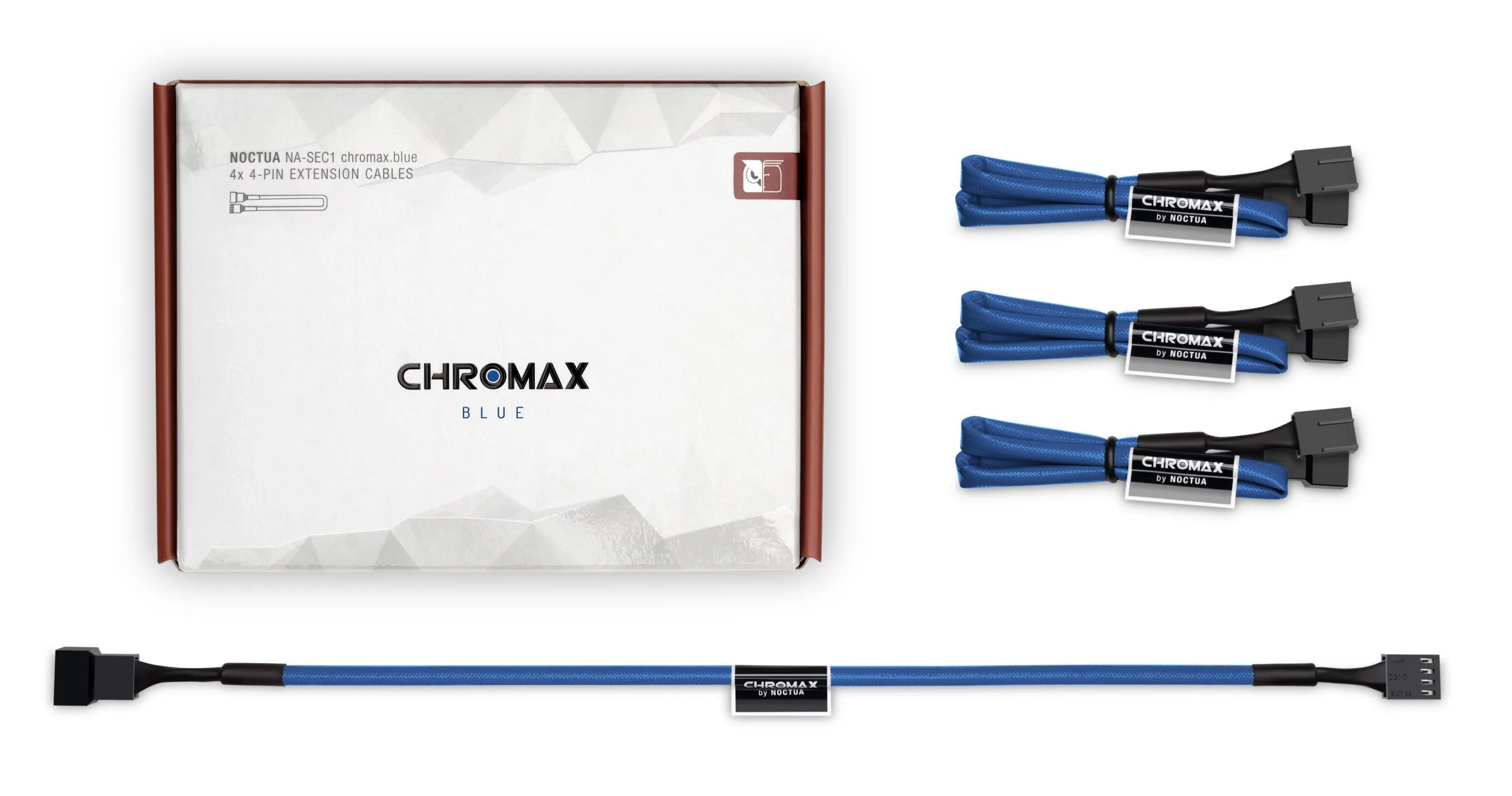 Noctua NA-SEC1 chromax.blue - Extension cable set, blue/black