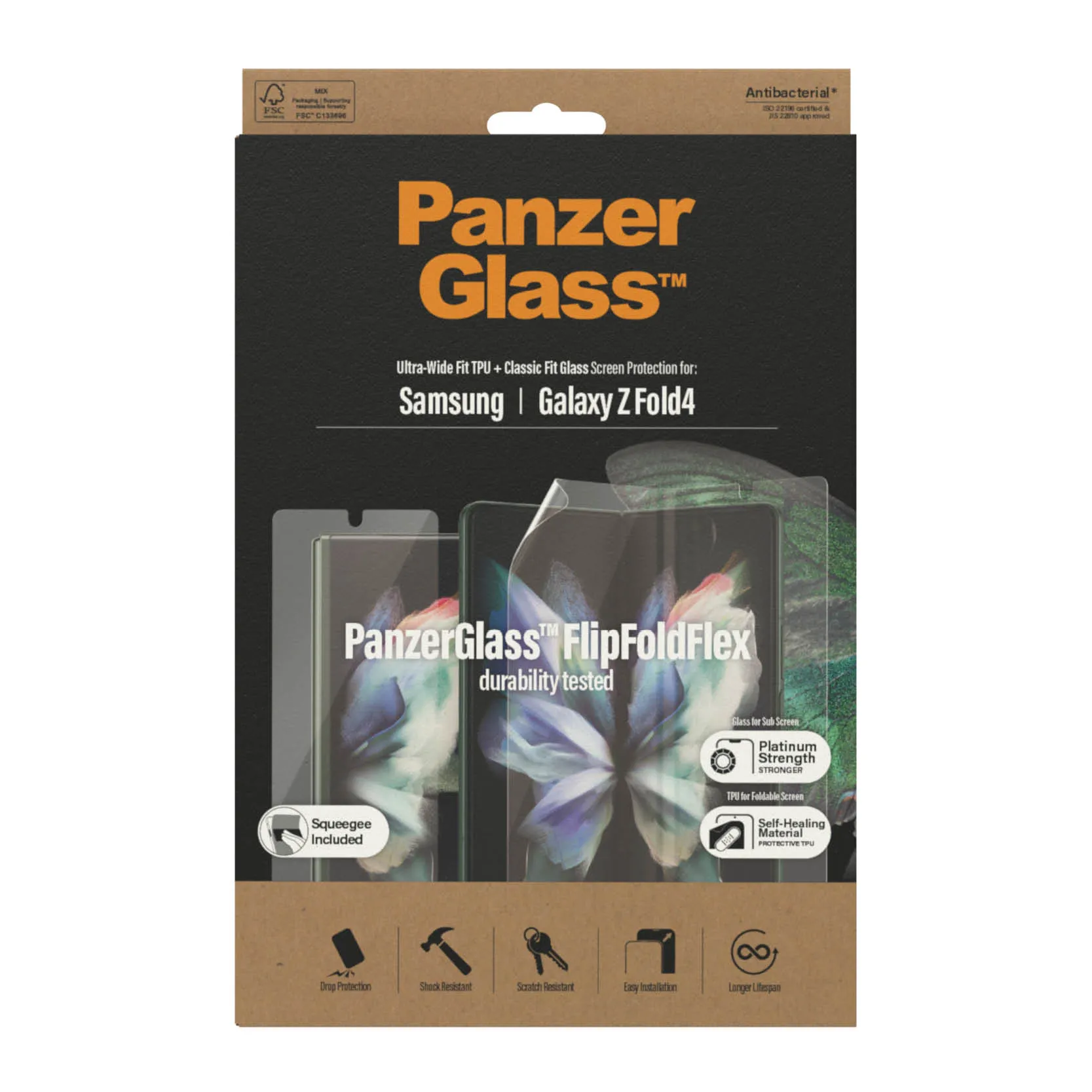 PanzerGlass Ultra Wide + Classic Fit, Galaxy Z Fold4 - Protective Film + Glass