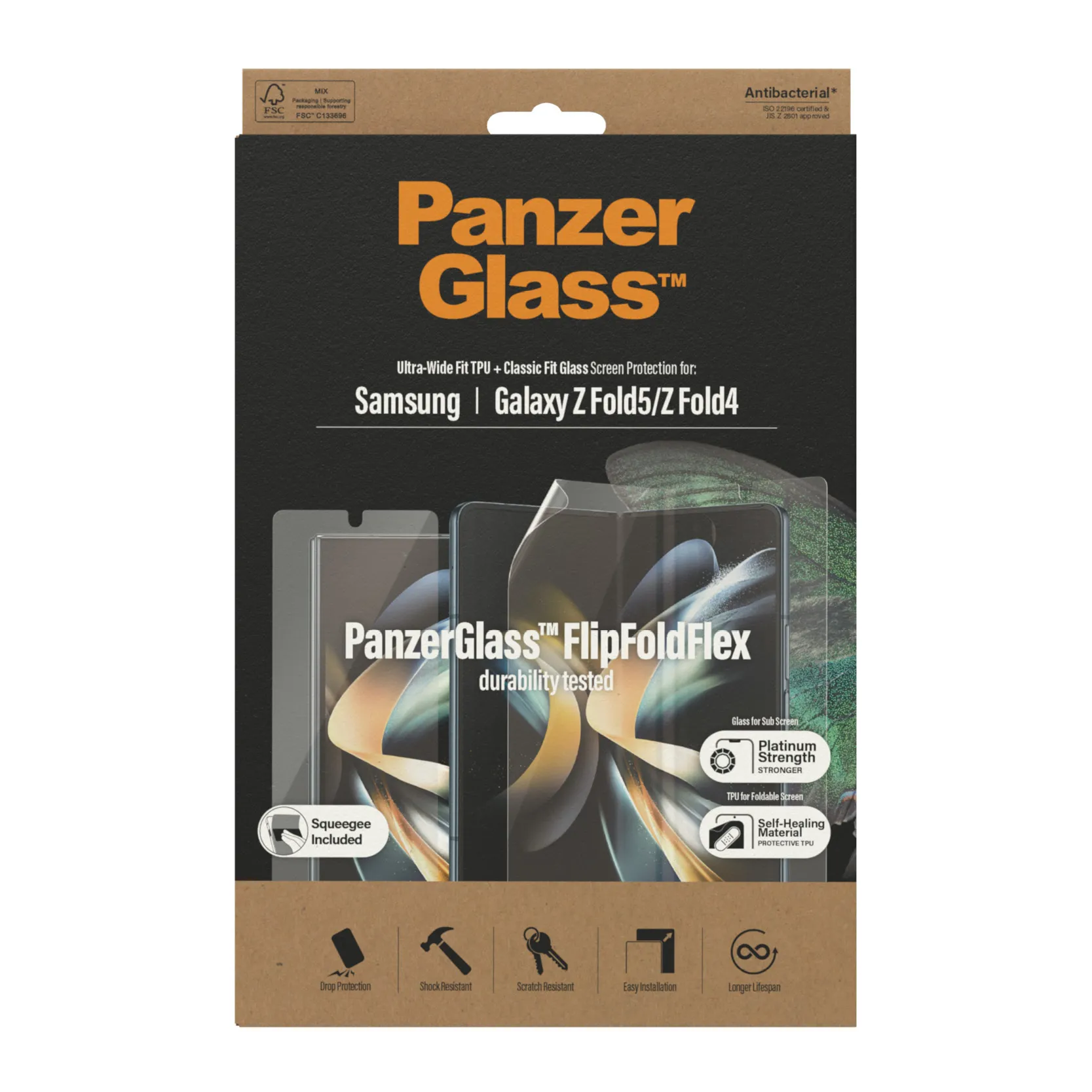 PanzerGlass Ultra Wide + Classic Fit, Galaxy Z Fold4 - Protective Film + Glass