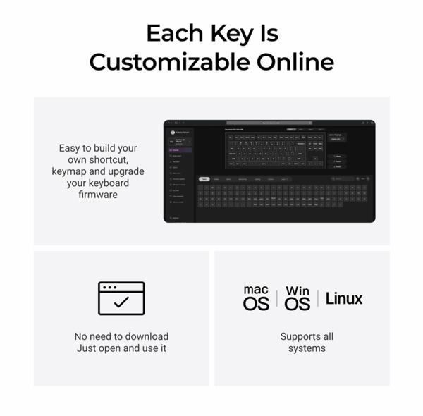 Keychron Q3 Ultra 80% Wireless Mechanical Gaming Keyboard, Keychron Silk POM Brown, White
