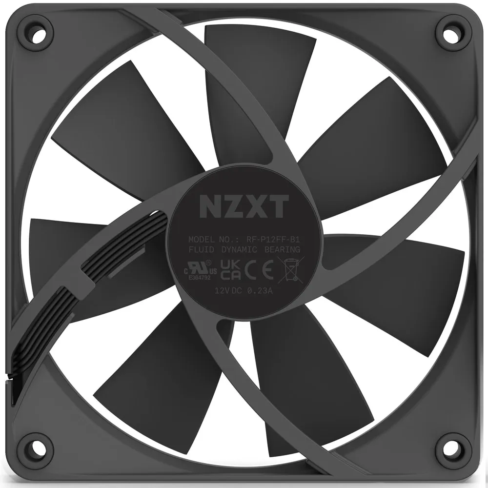 NZXT F120Q, 120mm - chassi fläkt ,svart