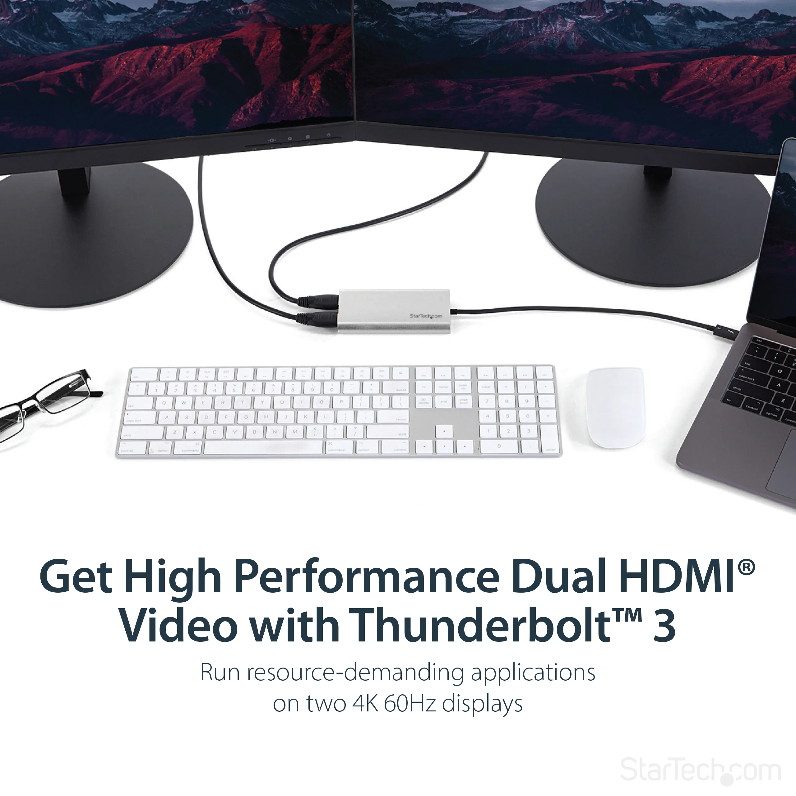 StarTech Thunderbolt 3 - Dual HDMI, 4K -adapteri