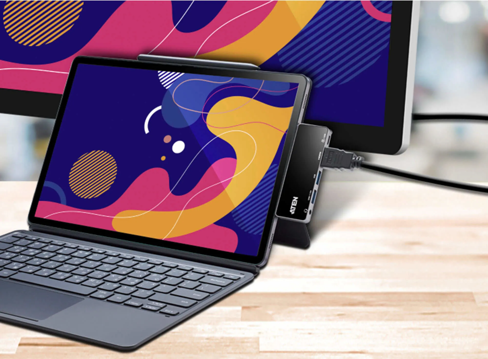 ATEN USB-C Travel Dock 5 in 1 with Power Pass Through PD92W