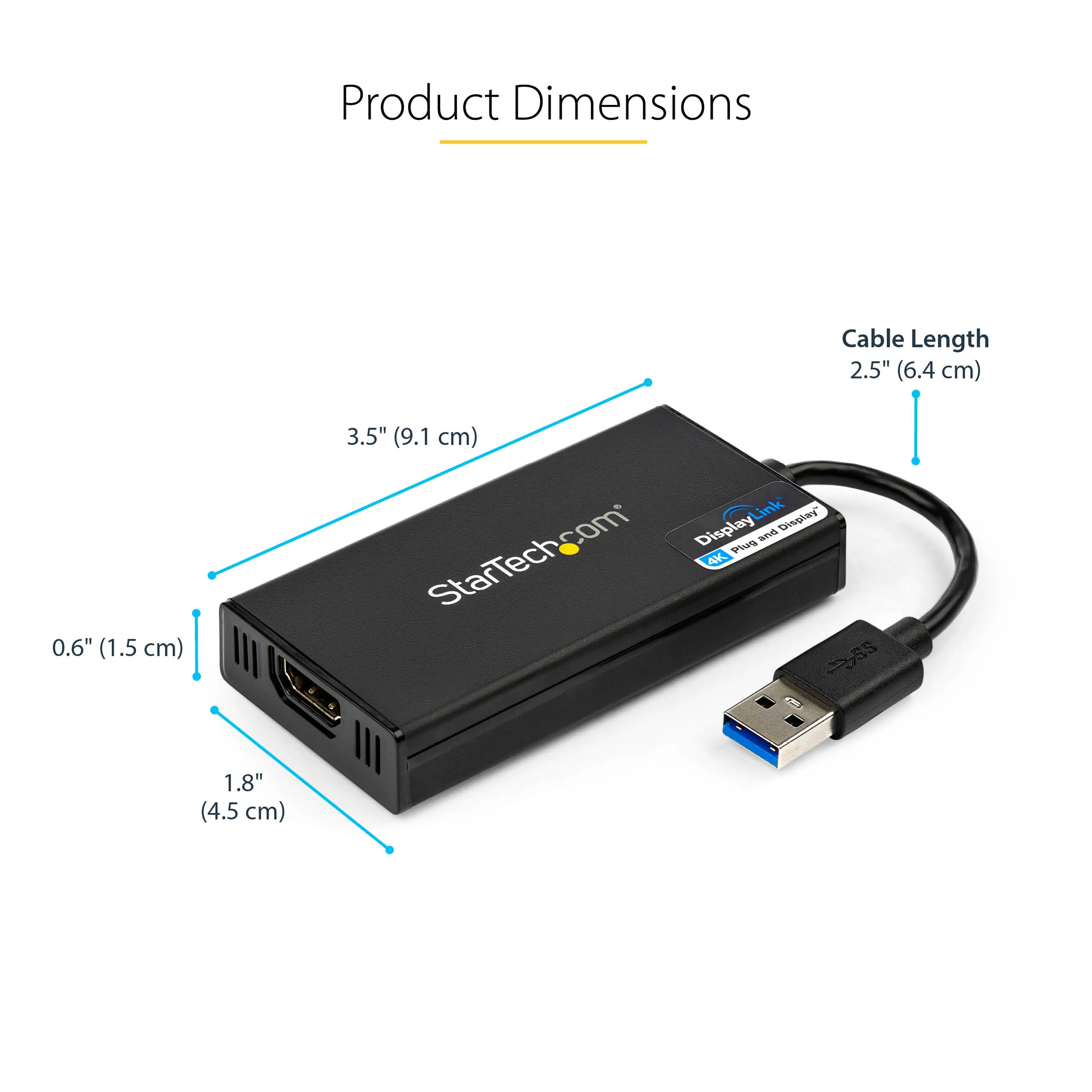 StarTech USB32HD4K - USB-HDMI-n&auml;ytt&ouml;sovitin, musta