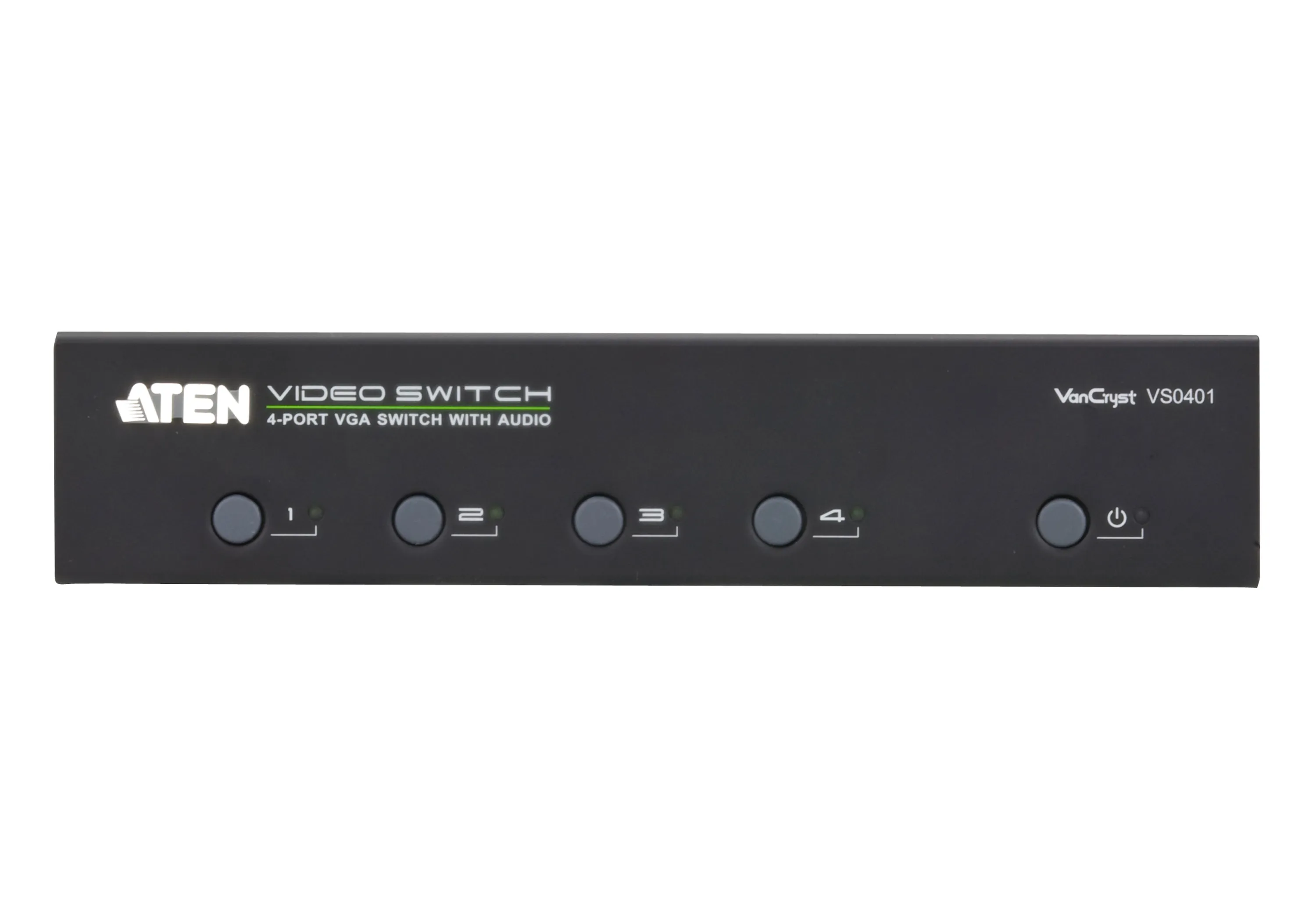 ATEN VGA-Switch 4 datorer till 1 sk&otilde;rm,HD-15 ho/ha, 3,5mm, RS232,svar