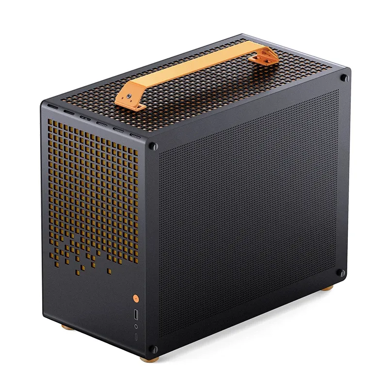 JONSBO Z20 Micro-ATX Case with window, Orange/Black