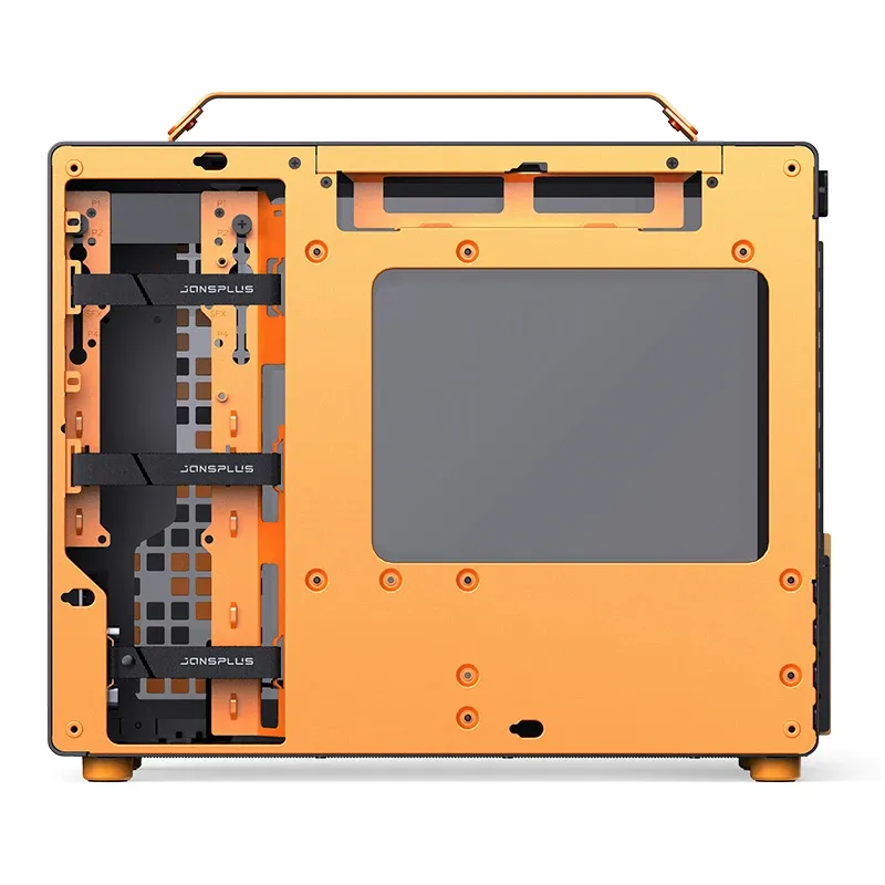 JONSBO Z20 Micro-ATX Case with window, Orange/Black