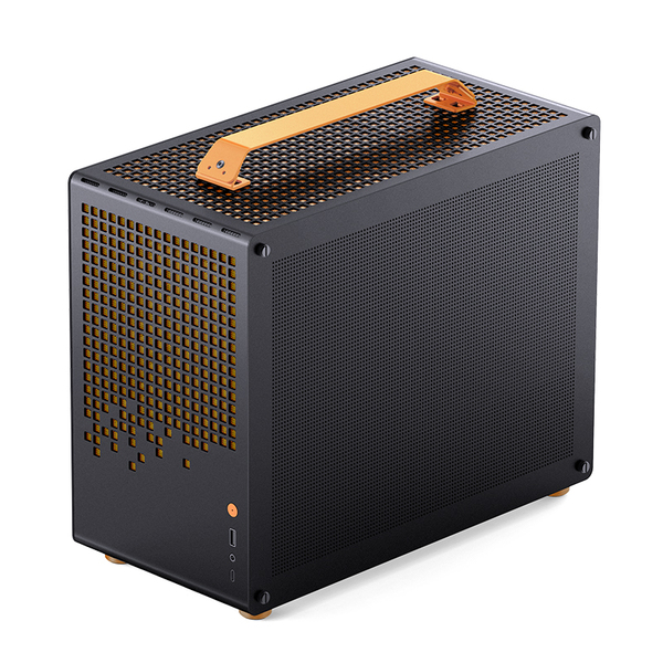 JONSBO Z20 Micro-ATX Case with window, Orange/Black