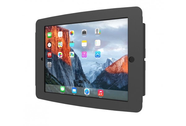 Maclocks Space iPad Enclosure Kiosk - Kotelo tuotteelle Apple iPad Pro 12.9" - lukittava - korkeatasoinen alumiini - musta -n&auml;yt&ouml;n koko: 12.9" - sein&auml;&auml;n asennet
