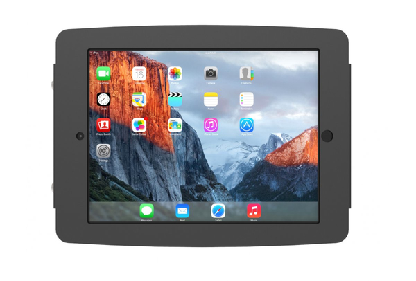 Maclocks Space iPad Enclosure Kiosk - Kotelo tuotteelle Apple iPad Pro 12.9" - lukittava - korkeatasoinen alumiini - musta -n&auml;yt&ouml;n koko: 12.9" - sein&auml;&auml;n asennet