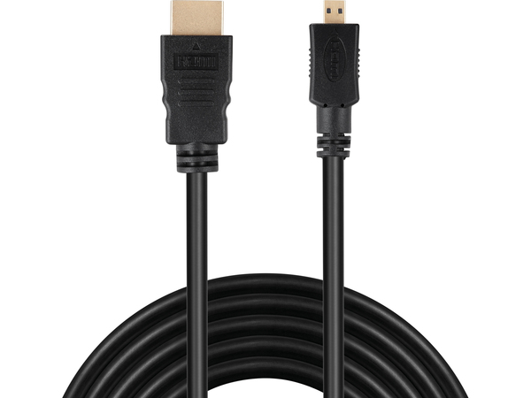 Sandberg HDMI &ndash; micro HDMI 2.0 -kaapeli, 2 m, Musta