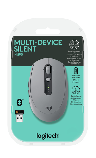 Logitech M590 - tr&aring;dl&ouml;s mus, Gr&aring;