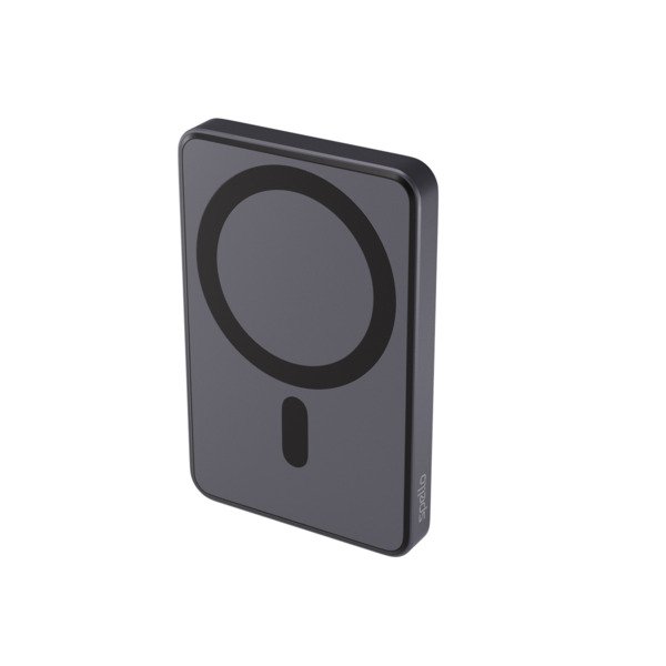 Spello ForcePack Alu 5000mAh Magnetic Wireless Power Bank SM51 | Space Grey | Slim Design | Qi2  &amp;  MagSafe Compatible