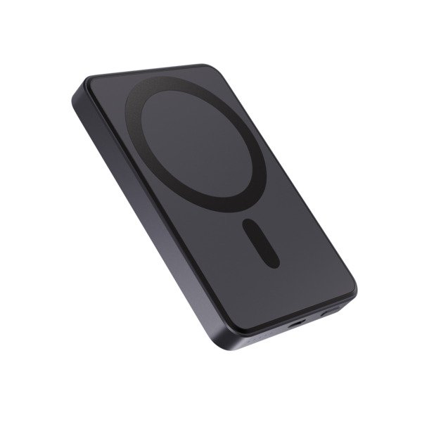 Spello ForcePack Alu 5000mAh Magnetic Wireless Power Bank SM51 | Space Grey | Slim Design | Qi2  &amp;  MagSafe Compatible