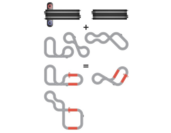 Scalextric START - Extension pack 2 varvr&auml;knare inkl raka + ytterligare 1st