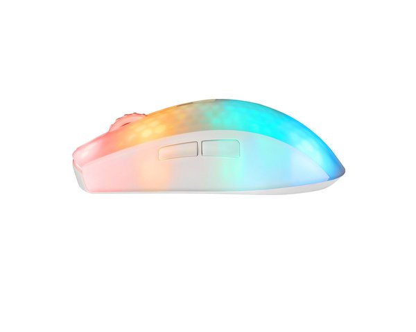 Deltaco Gaming White Line WM89. Lightweight RGB - tr&aring;dl&ouml;s spelmus, vit
