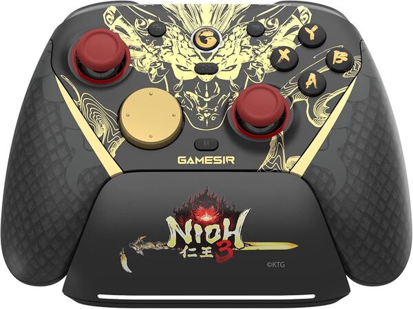 GameSir G7 Pro 8K tr&aring;dl&ouml;s spelkontroll - Nioh 3 Edition, Svart/Guld (PC)
