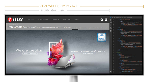 MSI Prestige PS341WU 34inch Monitor 5120x2160 60Hz