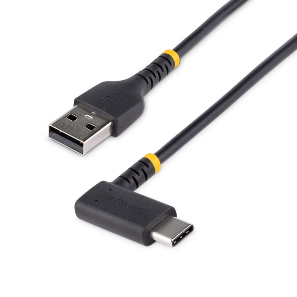 USB-A TO USB-C CHARGING CABLE - 1M RIGHT ANGLE - FAST CHARGE