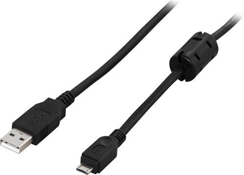 DELTACO USB 2.0 kabel Typ A hane - Typ Micro A hane 2m, svart