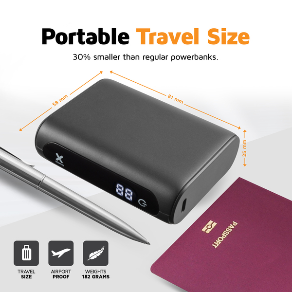 XTORM Go-series 10000mAh 15W USB-C &amp; USB-A - power bank, black
