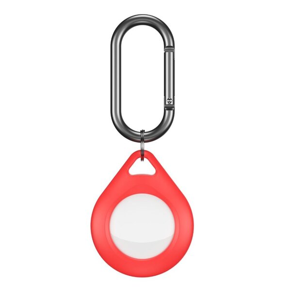 KeyBudz Secure Dock, AirTag - carabiner, Red (4pcs)