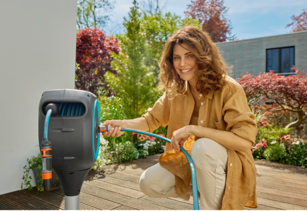 Gardena RollUp M - hose reel, 20 m Patio, turquoise