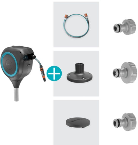 Gardena RollUp M - slangbox, 20 m Terass, turkos