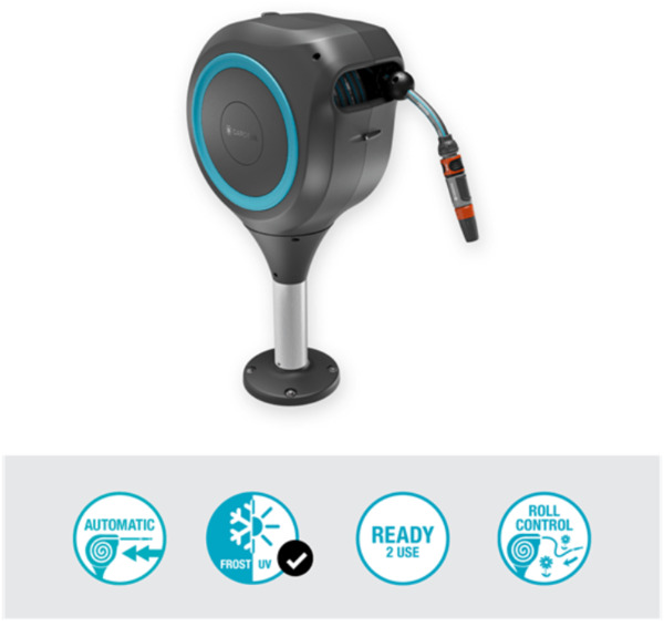 Gardena RollUp M - slangbox, 20 m Terass, turkos