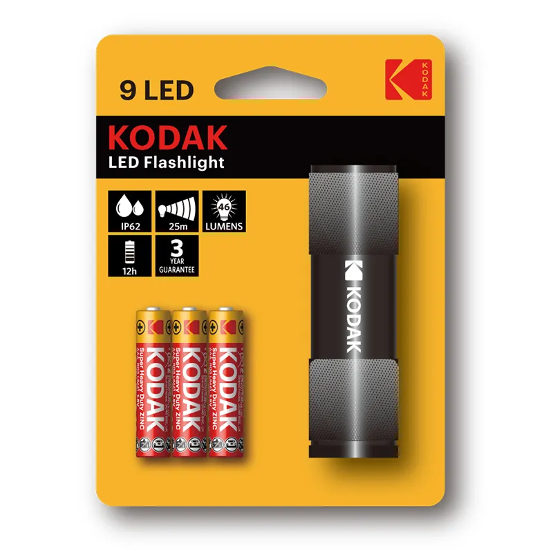 Kodak 9LED - flash light, svart (incl. 3xAAA)