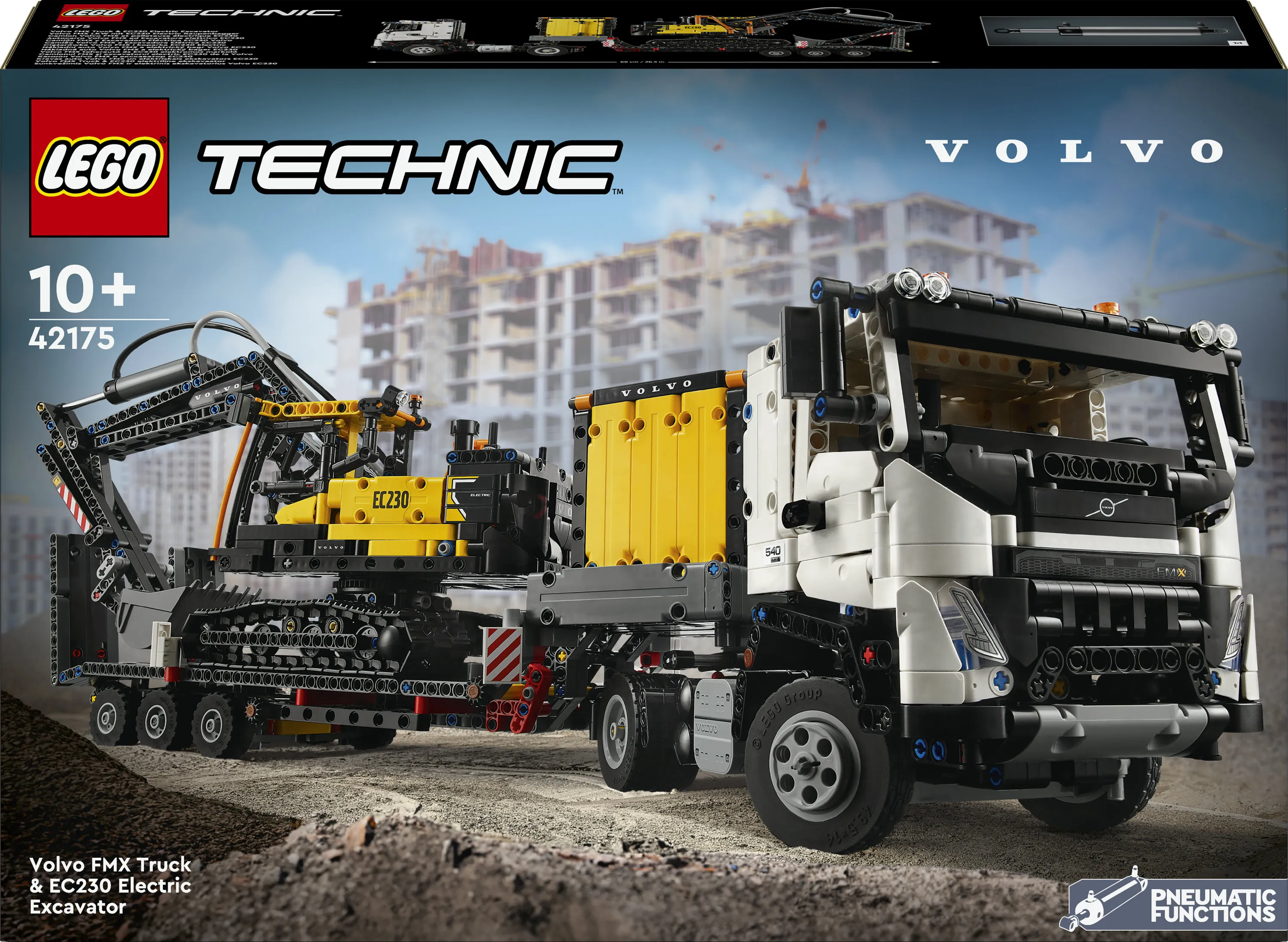 LEGO Technic Volvo FMX Lastbil och EC230 Elektrisk Gr&auml;vmaskin 42175